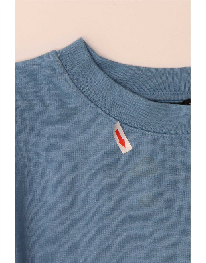 Zara Mujer Crop Sudadera Jumper UK 10 Small Azul Poliéster