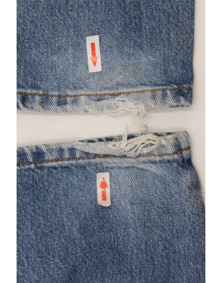 Wrangler Vaqueros rectos desgastados Texas para hombre W36 L32 Algodón azul