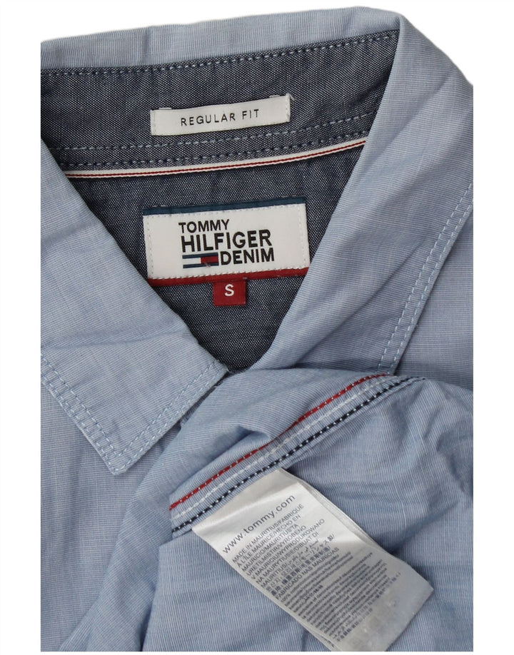 Camisa Tommy Hilfiger Hombre Regular Fit Algodón Azul Pequeño