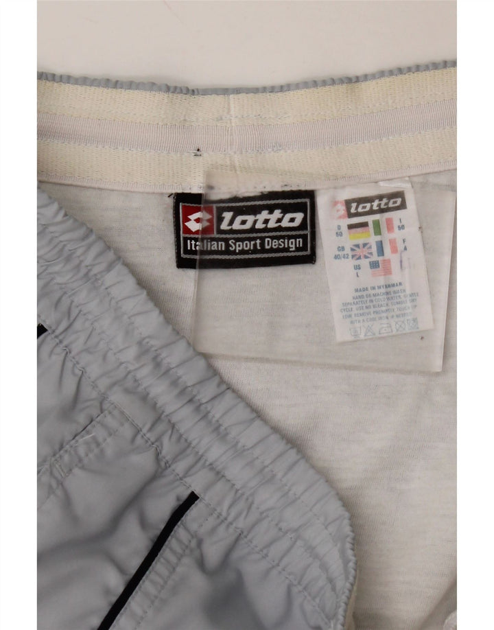 LOTTO Pantalones cortos deportivos para hombre poliéster gris grande