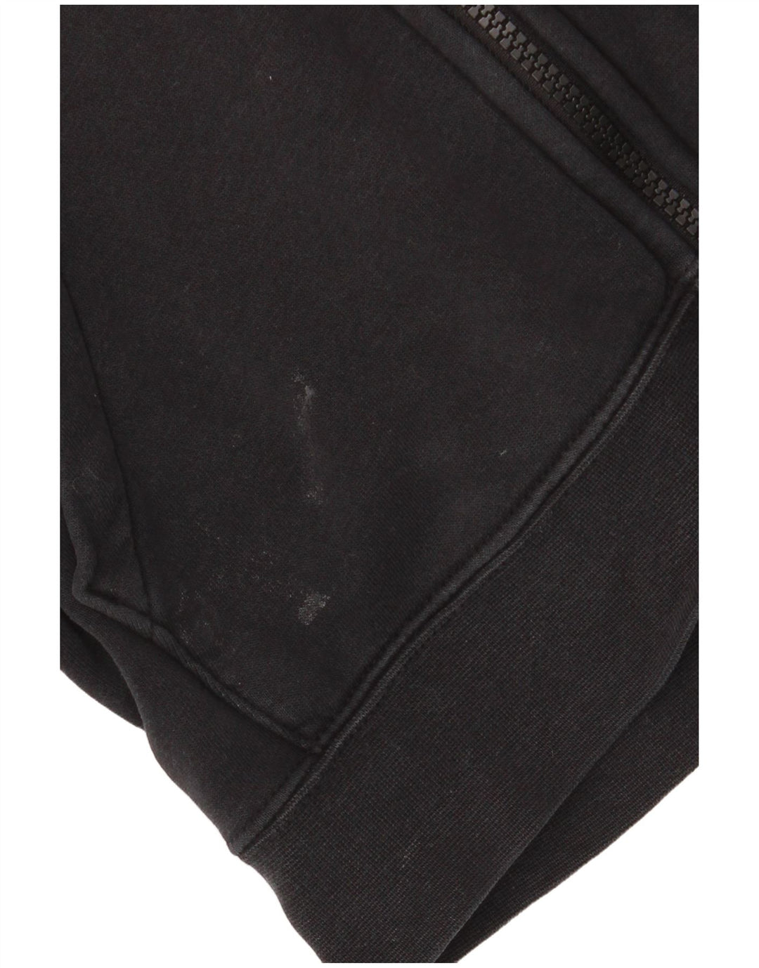 NIKE Suéter con capucha de gran tamaño con cremallera para mujer UK 6 XS Algodón negro