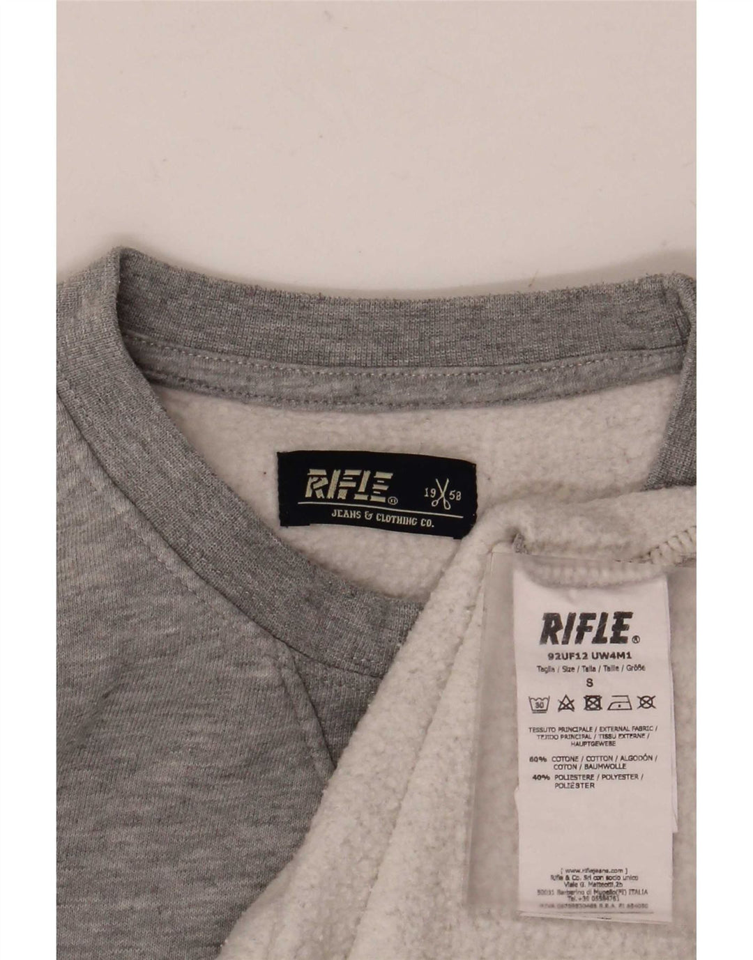Rifle Sudadera Estampada Hombre Jersey Pequeño Algodón Moteado Gris