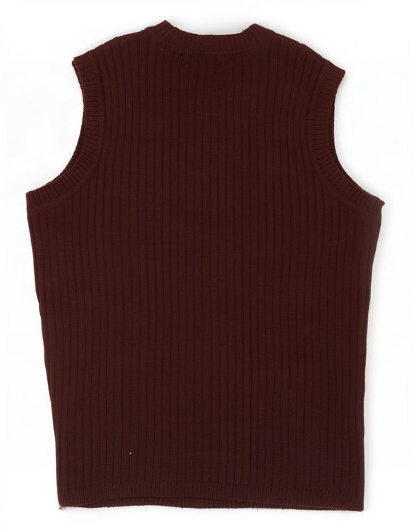 Zara Hombre Chaleco Tank Top Large Lana Marrón
