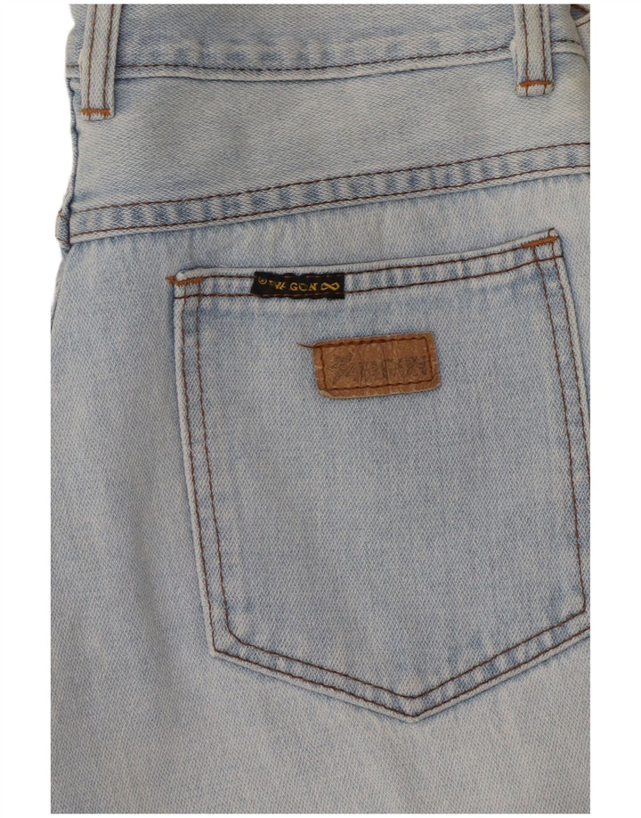 VINTAGE Vaqueros cónicos de cintura alta para mujer W26 L26 Azul