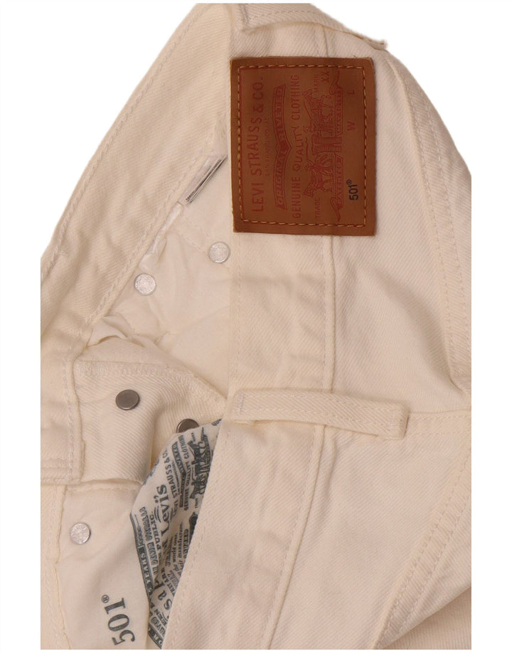 Vaqueros Levi's Mujer 501 Rectos W26 L26 Blanco