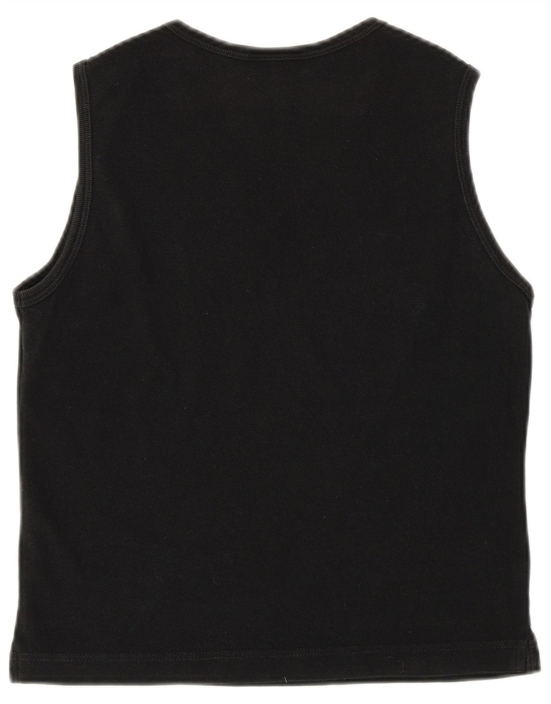 Lacoste Mujer Crop Chaleco Top Talla 42 Grande Negro