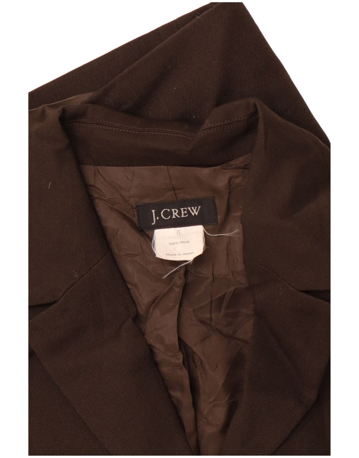 J. CREW Chaqueta tipo blazer de 4 botones para mujer US 6 Lana marrón medio