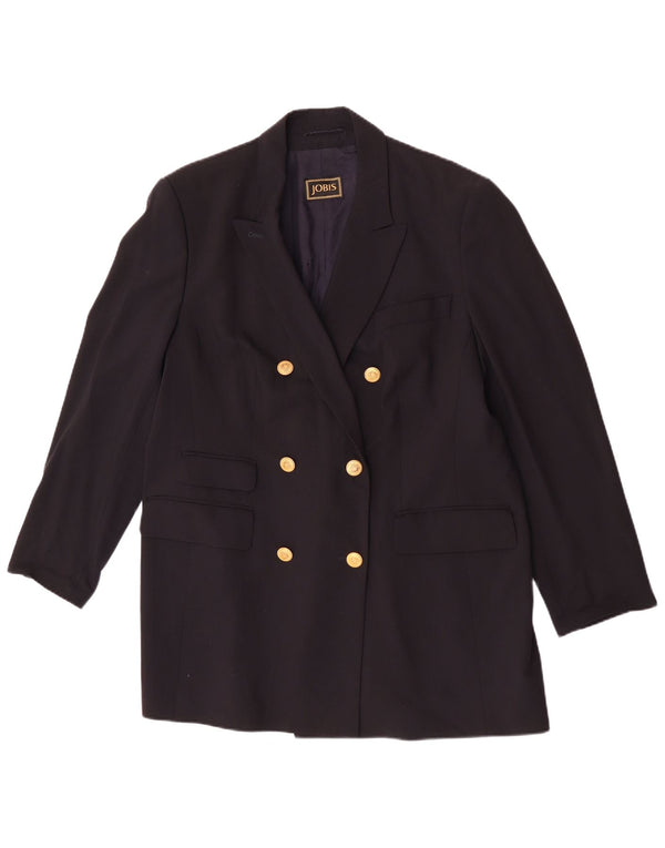 Jobis Chaqueta tipo blazer larga con doble botonadura para mujer UK 44 Azul marino mediano