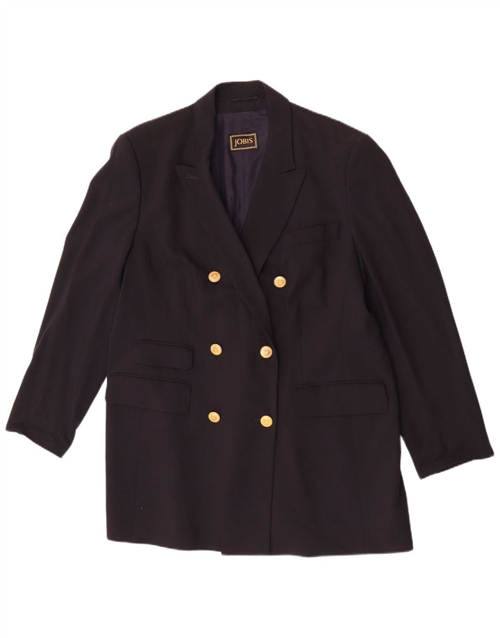 Jobis Chaqueta tipo blazer larga con doble botonadura para mujer UK 44 Azul marino mediano