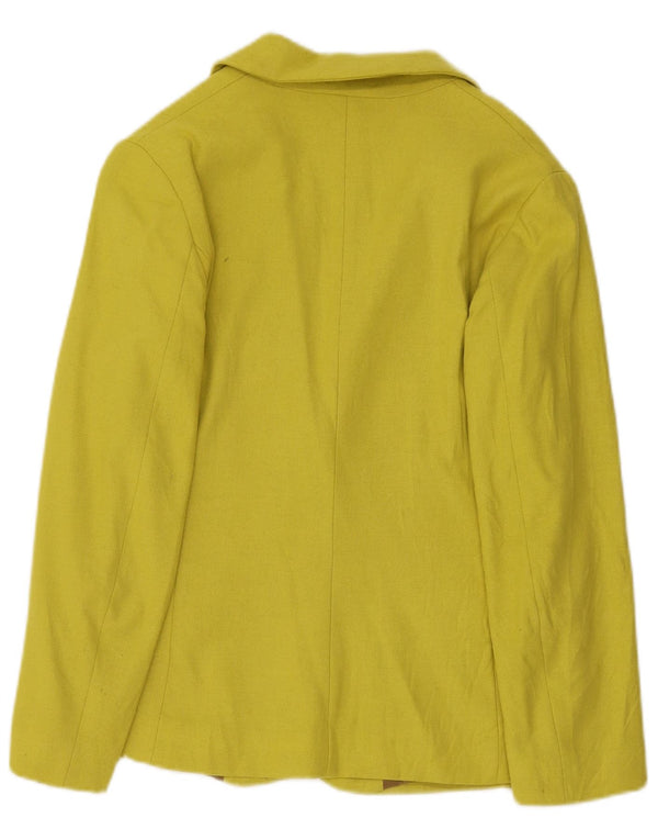 Chaqueta tipo blazer de 1 botón para mujer Niu UK 44 Poliéster amarillo medio