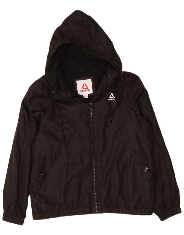 Reebok Chaqueta bomber con capucha para hombre UK 40 Large Poliéster negro