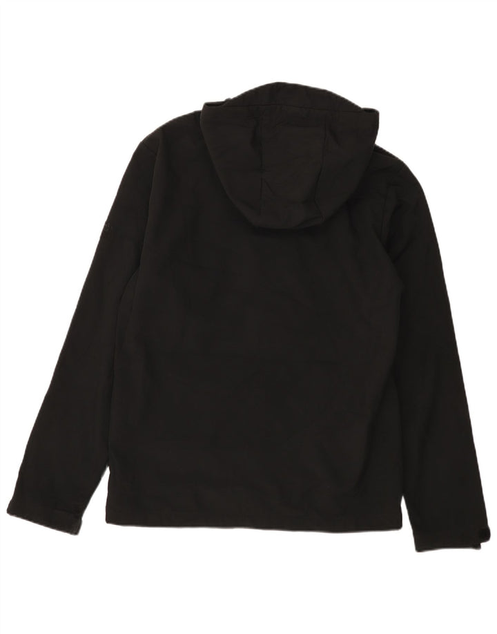 Jack & Jones Chaqueta cortavientos con capucha para hombre UK 38 Medium Negro Poliéster