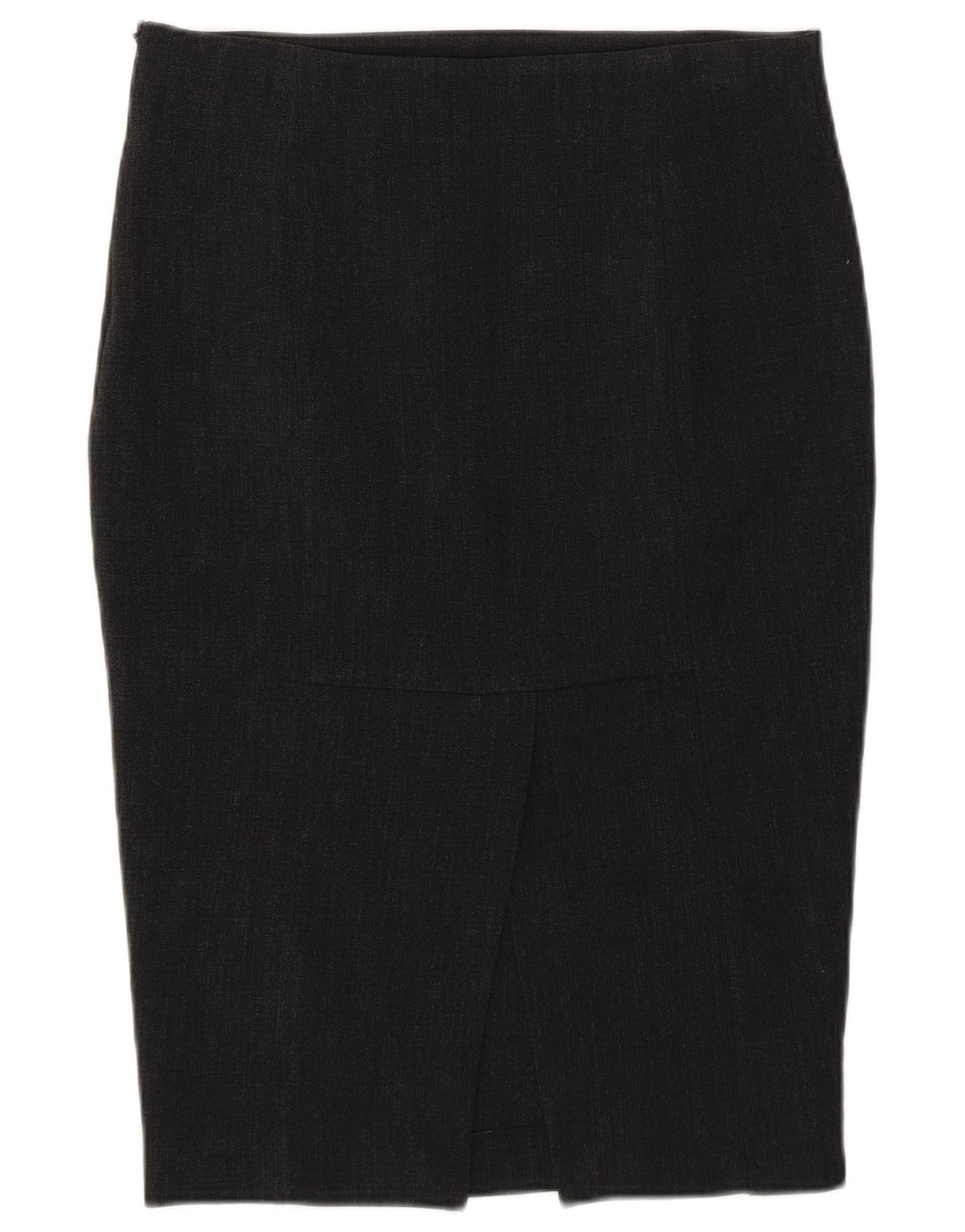 Falda Lápiz Zara Mujer Mediana W28 Poliéster Gris