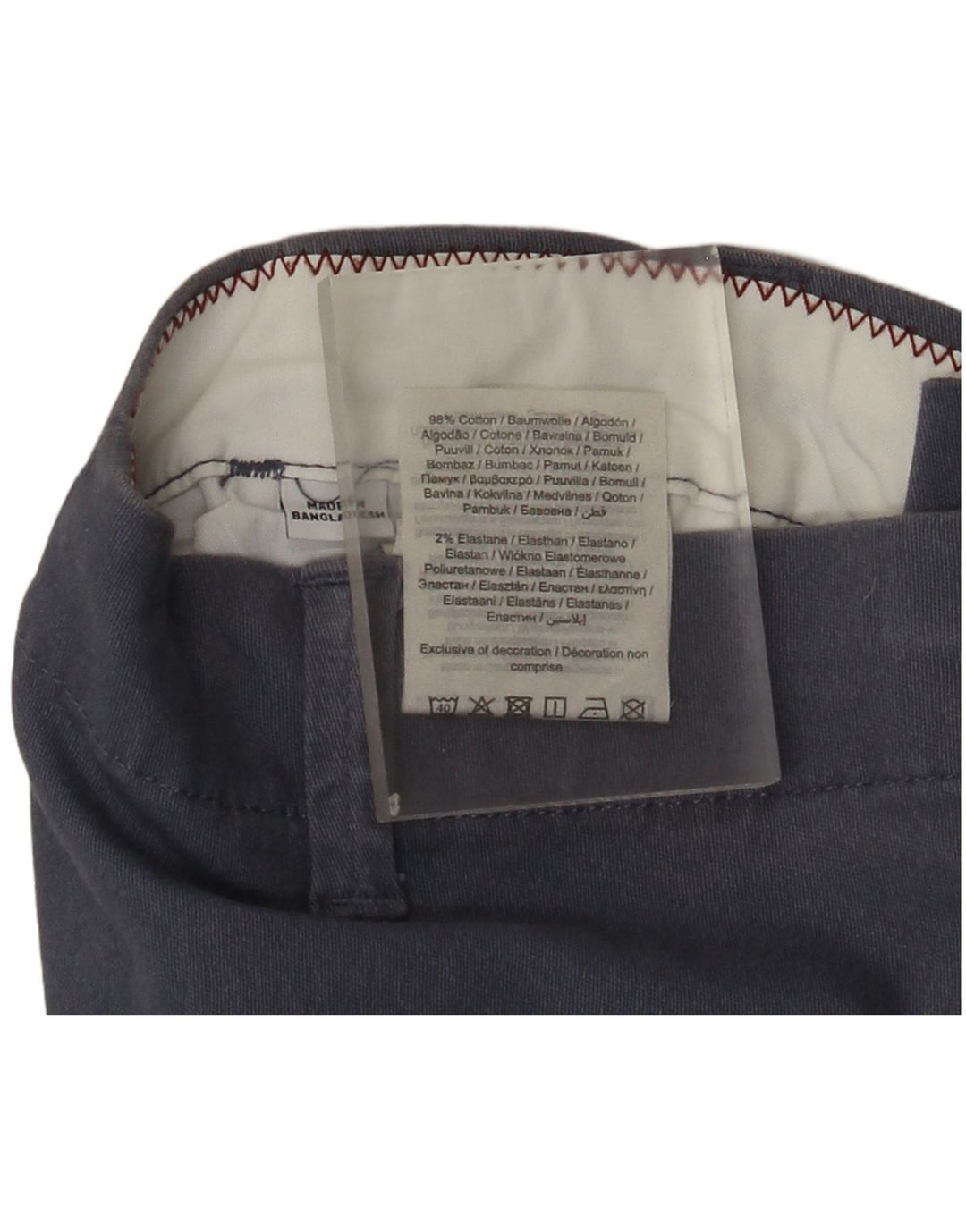 Jack & Jones Mens Chino Shorts Medium W32 Azul Marino Algodón