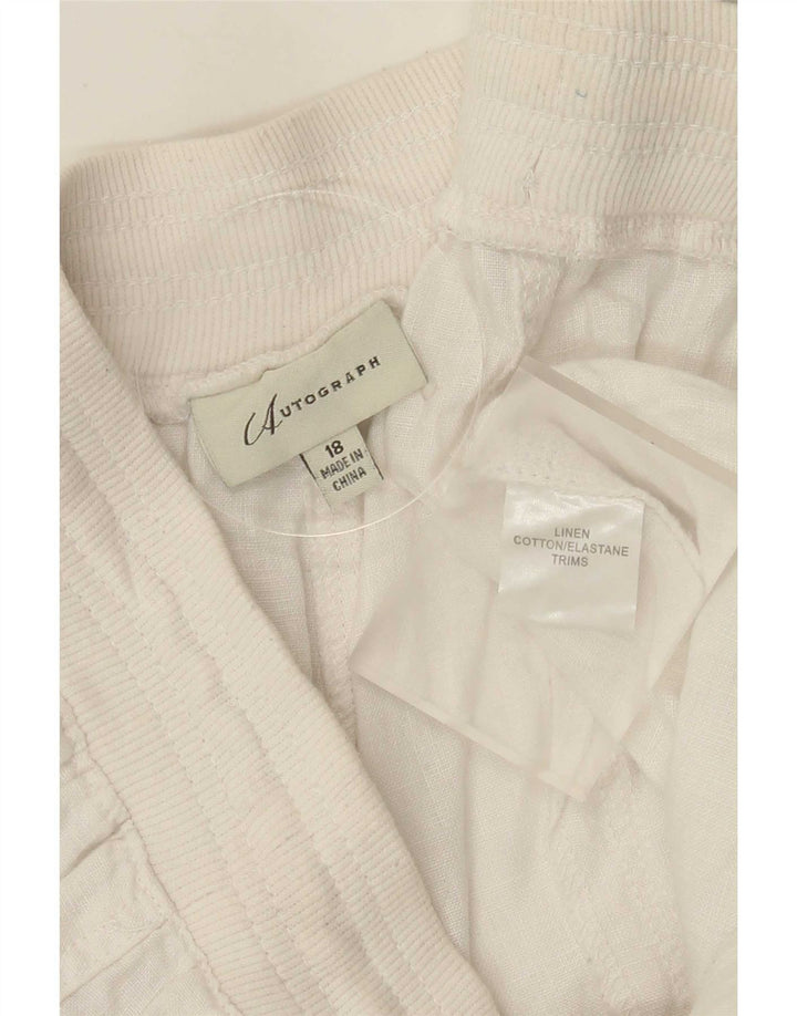 Marks & Spencer Bermudas Autograph para Mujer UK 18 XL W36 Blanco