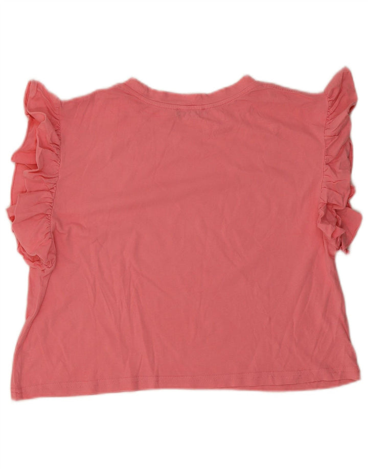 Zara Mujer Crop Camiseta Extragrande Top UK 10 Small Pink