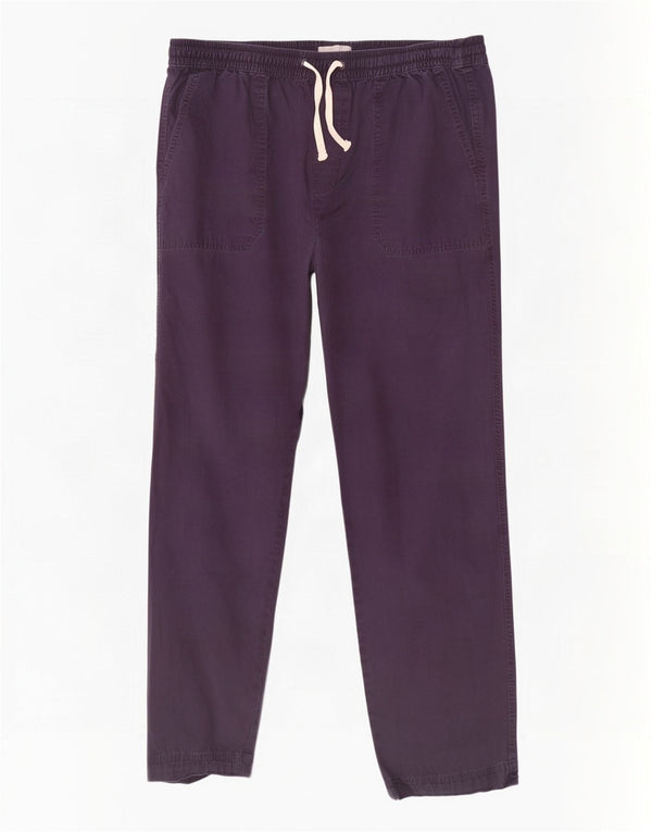 Pantalones informales rectos para mujer Marks & Spencer W36 L29 Algodón azul marino