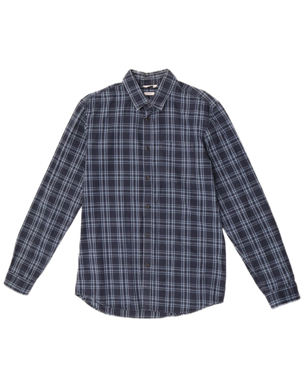 Jack & Jones Hombre Camisa De Franela Slim Fit Cuadros Azul Marino Medio