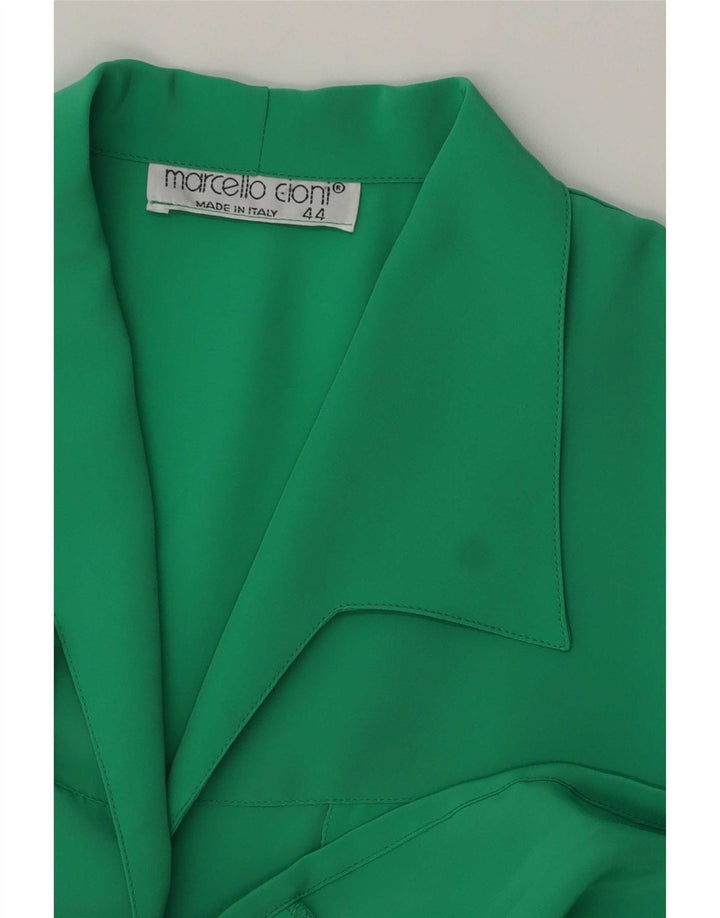 Marcello Cioni Blusa de manga corta para mujer IT 44 Verde medio