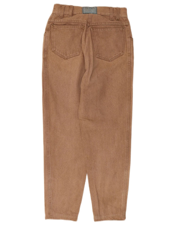 Prisma Jeans cónicos de cintura alta para mujer UK 10 Small W24 L24 Marrón