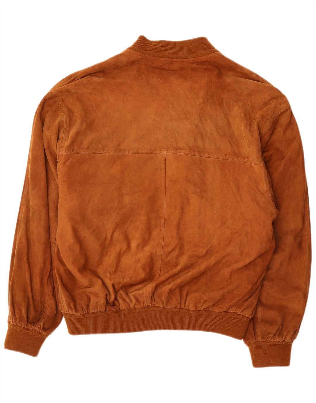 Vintage hombres ante bomber chaqueta EU 52 XL cuero marrón