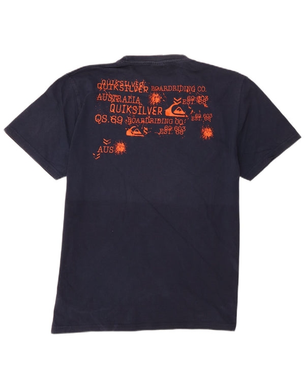 Quiksilver Camiseta Gráfica Hombre Top XL Azul Marino Algodón