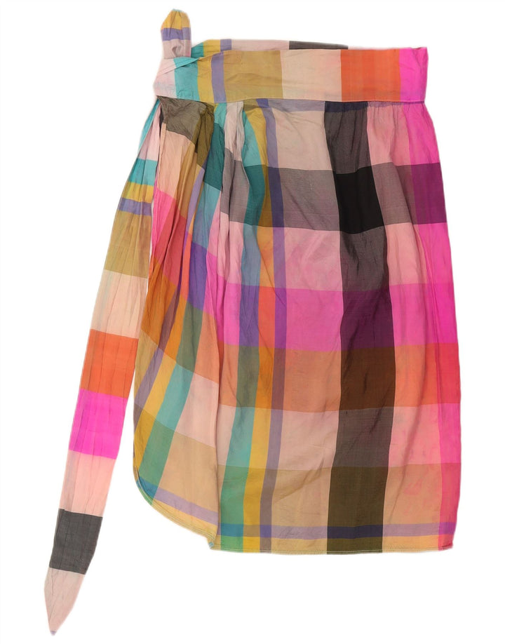 Falda cruzada para mujer i Blues IT 42 Medium W26 Seda a cuadros multicolor