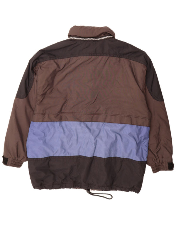 C&A Chaqueta de esquí con capucha Rodeo para hombre UK 44 2XL Nylon color block marrón