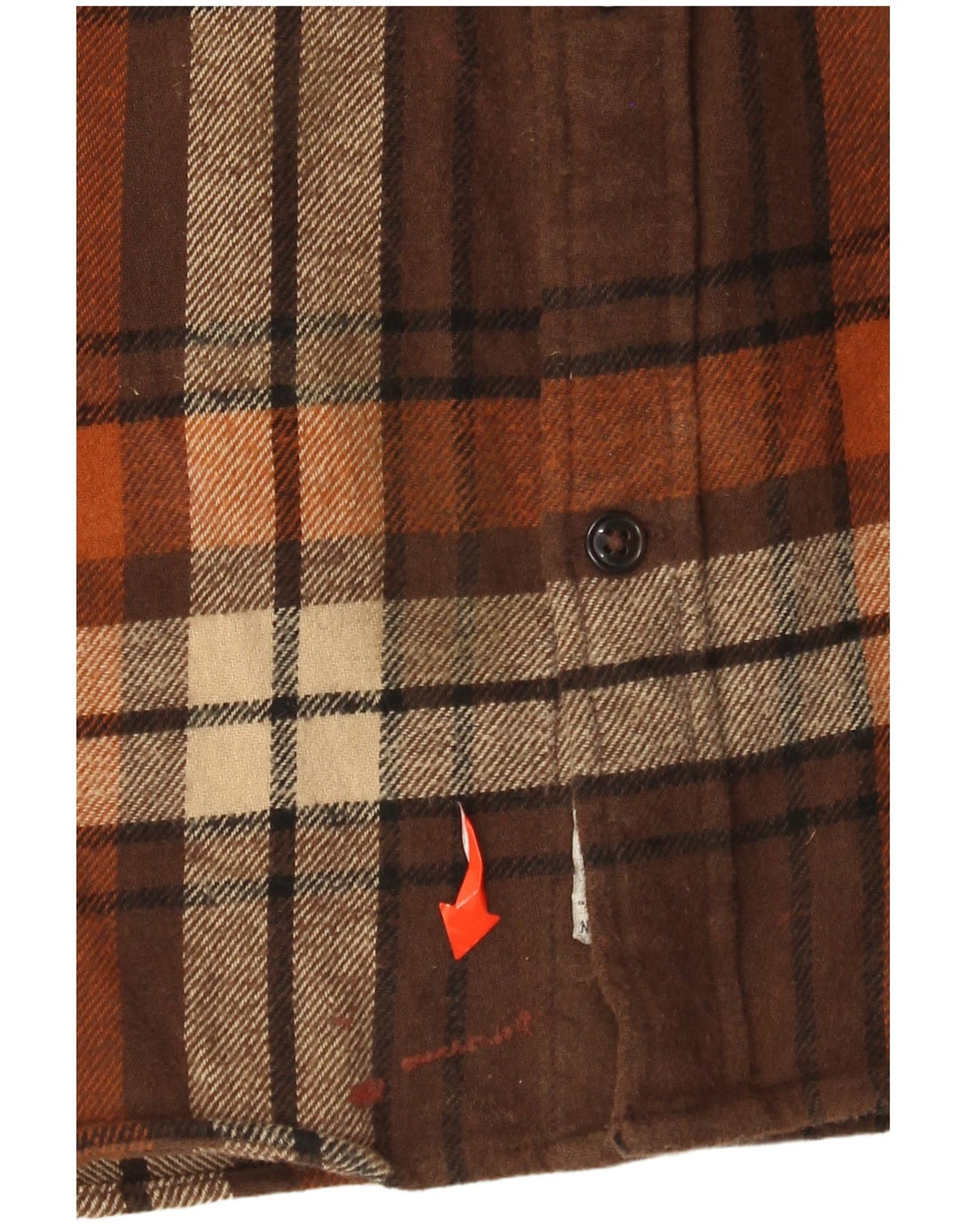 JACK & JONES Camisa de franela para hombre XL Algodón a cuadros marrón