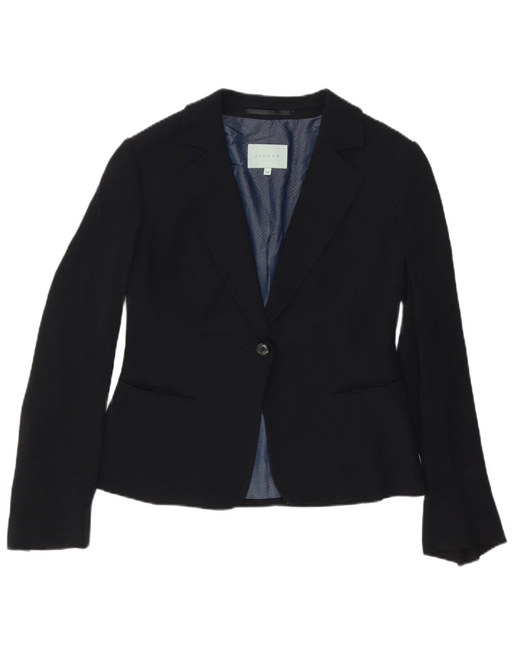 Chaqueta tipo blazer de 1 botón para mujer Jigsaw UK 44 Medium Black