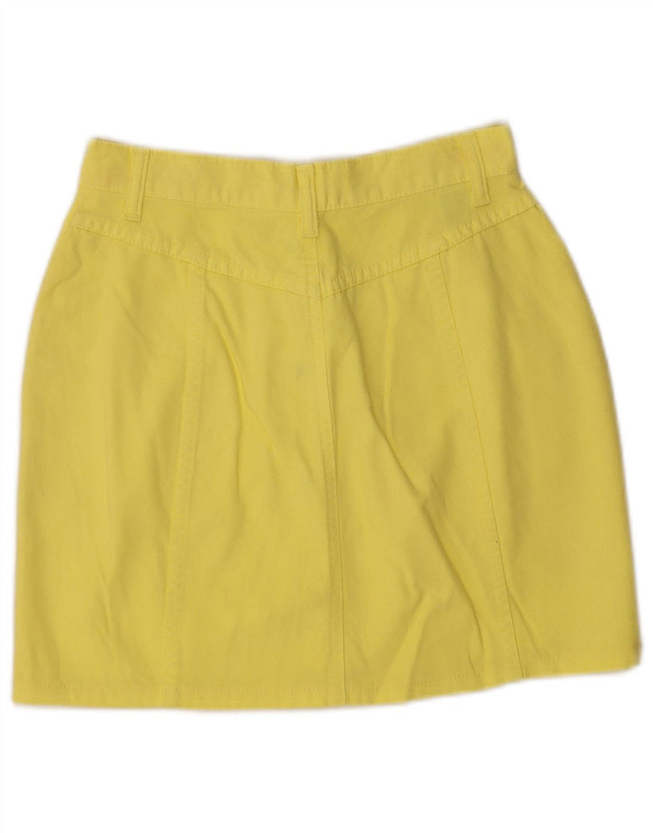Minifalda Benetton Mujer IT 40 Small W26 Amarillo Algodón