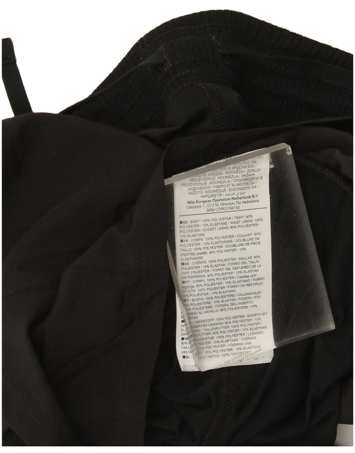 Nike - Pantalones cortos deportivos Dri Fit para mujer, talla 10, poliéster negro pequeño