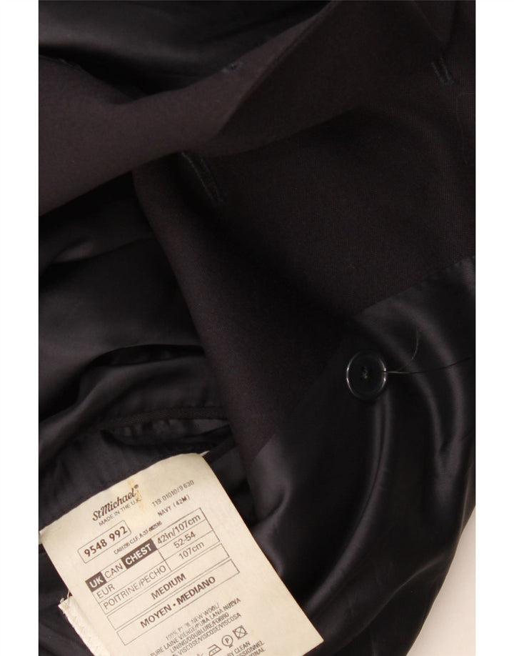 Marks & Spencer Chaqueta tipo blazer con doble botonadura para hombre UK 42 Large Azul marino