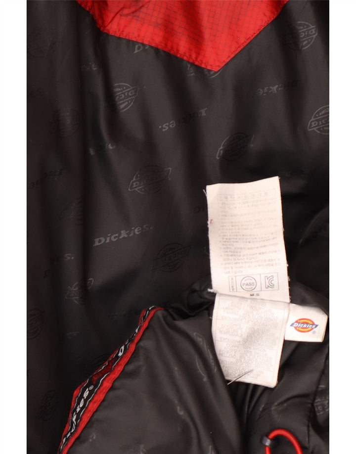 Dickies Chaqueta acolchada con capucha para hombre UK 38 Medium Red Colourblock Nylon