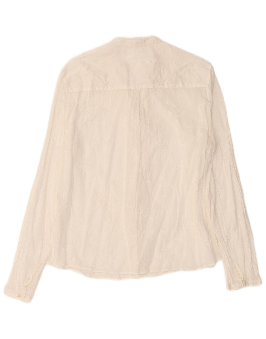Camisa Mujer Massimo Dutti EU 44 XL Blanco Roto Floral