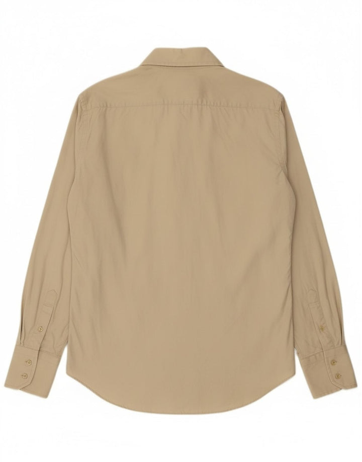 Zara Hombre Camisa XL Algodón Beige
