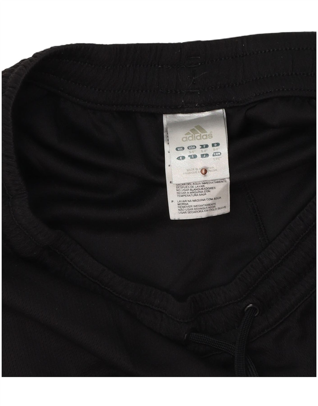 ADIDAS Pantalones cortos deportivos para mujer UK 10 Pequeño Poliéster negro