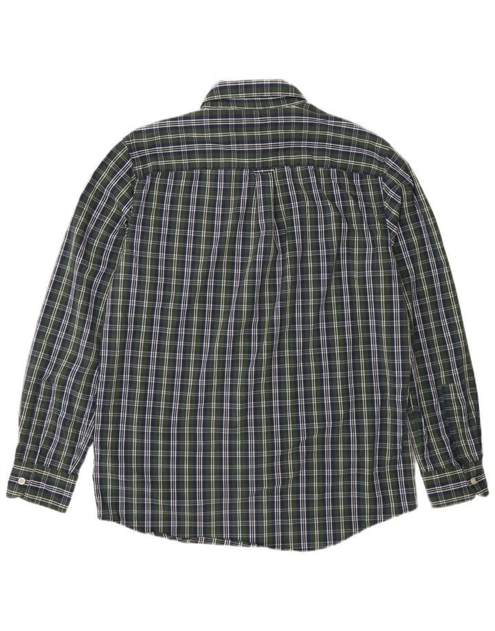 Chaps Camisa de fácil cuidado para hombre de algodón a cuadros verde medio