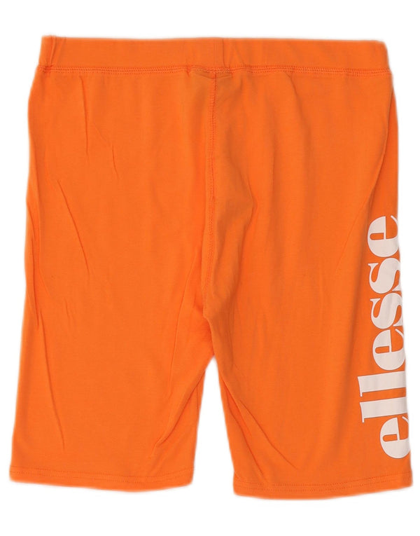 Ellesse Shorts deportivos gráficos para mujer UK 44 Algodón naranja mediano