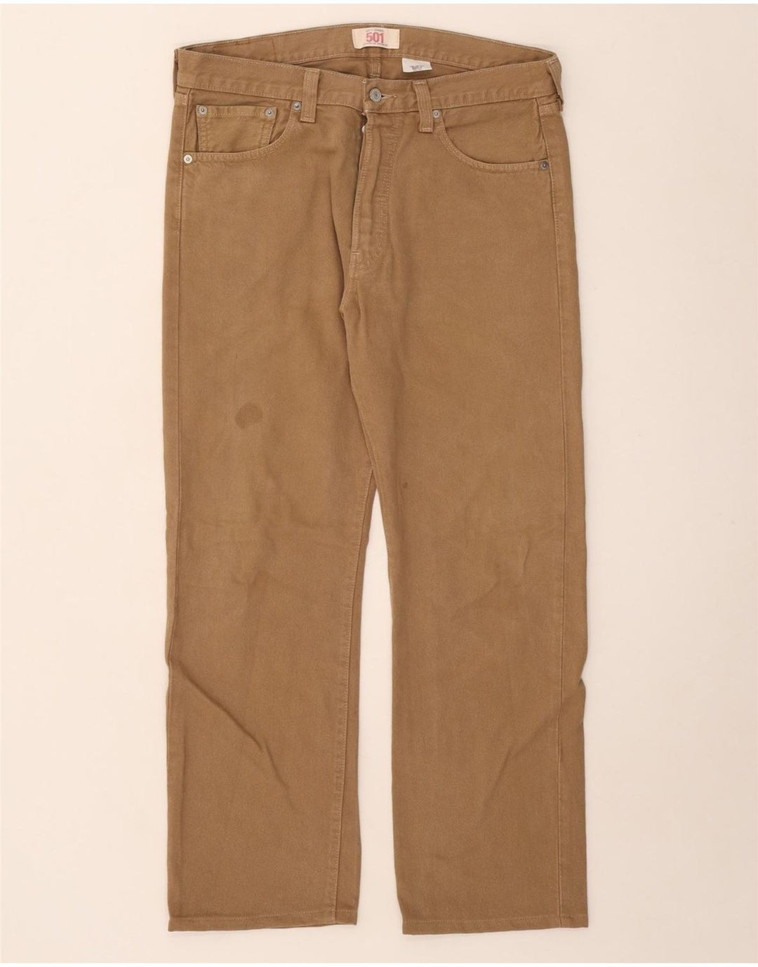 Levi's Hombre 501 Vaqueros Rectos W33 L30 Algodón Beige