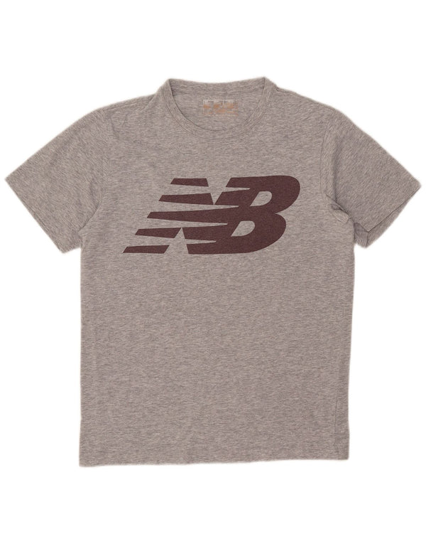 New Balance Hombre Camiseta Gráfica Top Pequeño Gris