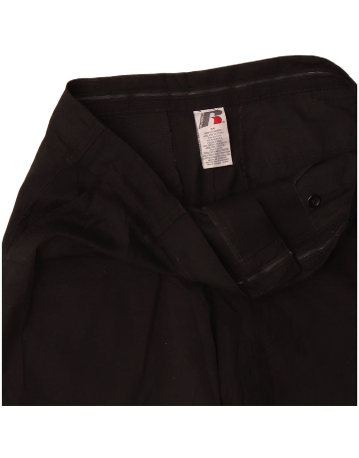 RUSSELL ATHLETIC Pantalones cortos chinos para hombre W34 Poliéster negro grande