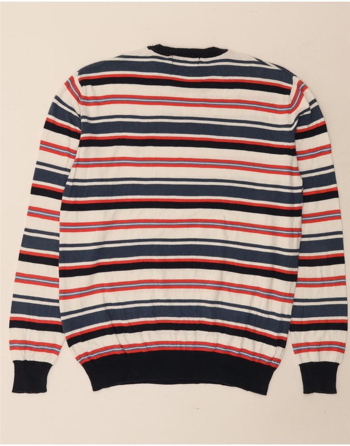 Marlboro Classics - Jersey de cuello redondo para hombre, talla grande, multicolor, a rayas