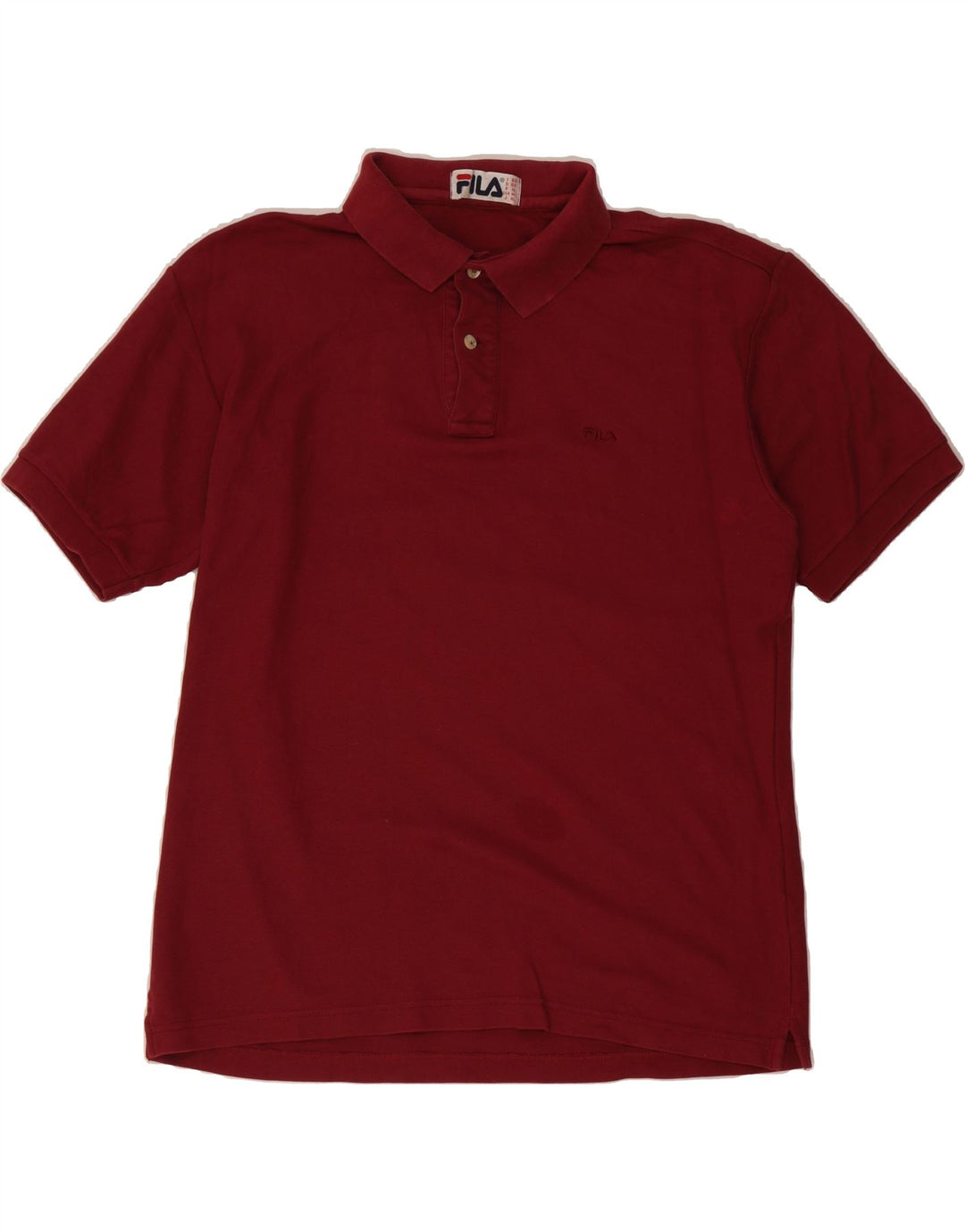 FILA Mens Polo Shirt IT 50 Medium Burgundy Vintage Fila and Second-Hand Fila from Messina Hembry 