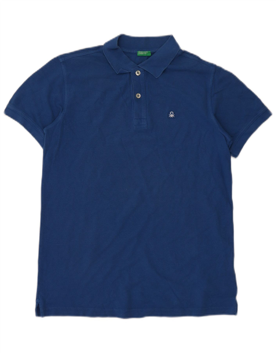 BENETTON Polo Niño 13-14 Años 3XL Azul Algodón