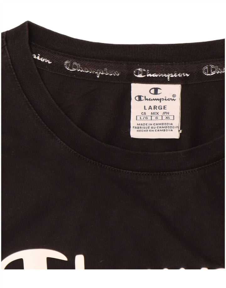 Champion Camiseta gráfica para mujer Top UK 44 Grande Negro