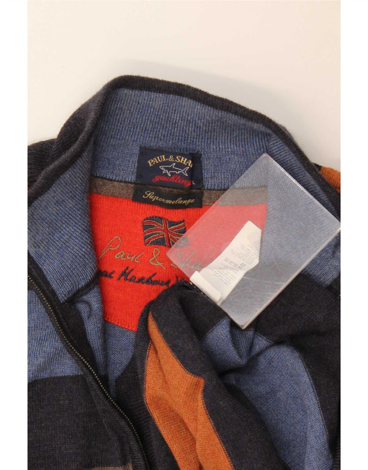 Paul & Shark - Jersey para hombre con cuello y cremallera, talla grande, multicolor