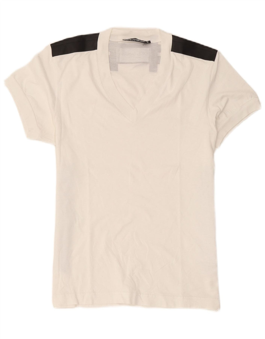 Dolce & Gabbana Camiseta estampada para mujer IT 44 Medium White Colourblock