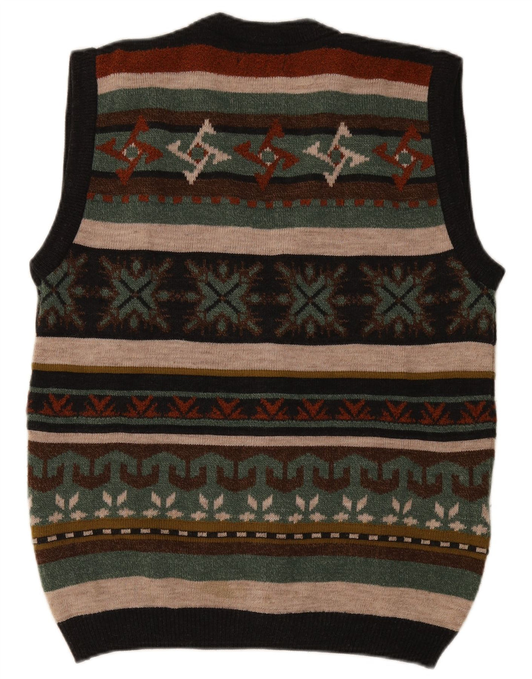 West Port - Cárdigan sin mangas para hombre, tamaño mediano, multicolor, a rayas