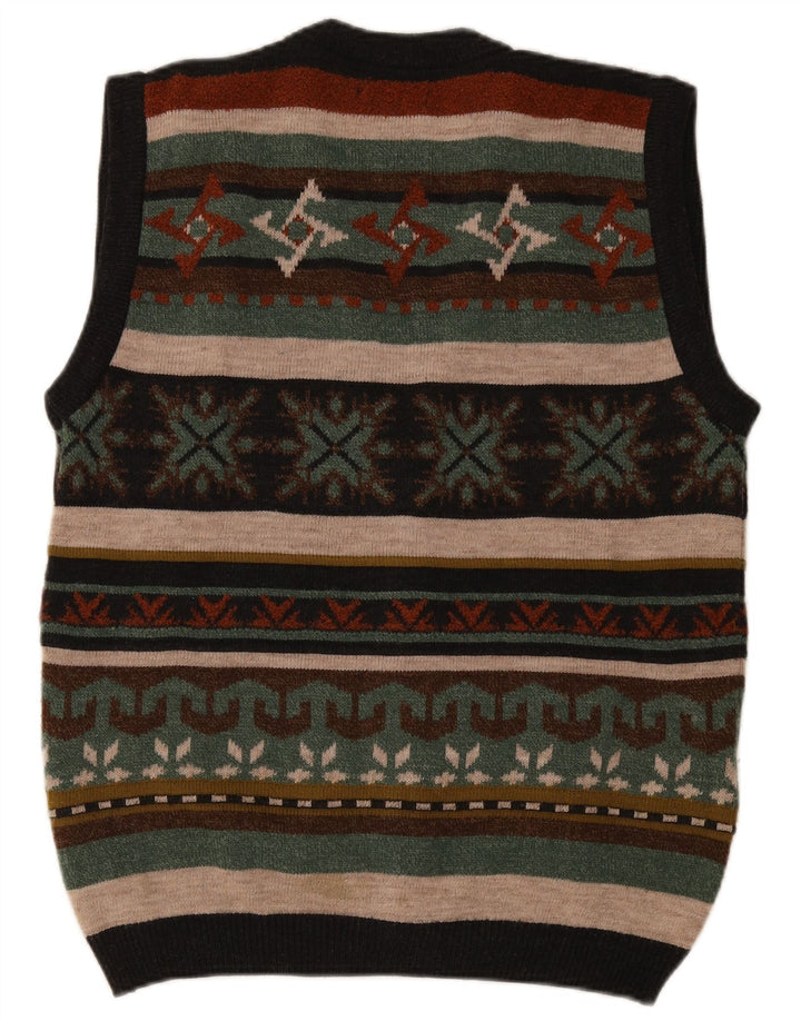 West Port - Cárdigan sin mangas para hombre, tamaño mediano, multicolor, a rayas